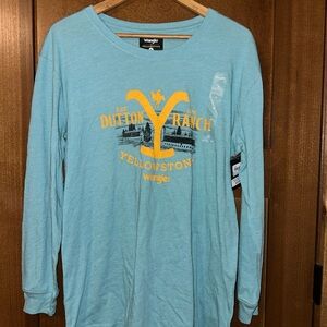 Yellowstone TV Show Dutton Ranch Licensed Long Sleeve Lightweight Shirt Medium